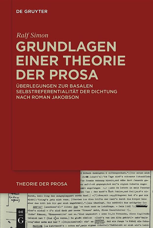 Cover Grundlagen einer Theorie der Prosa