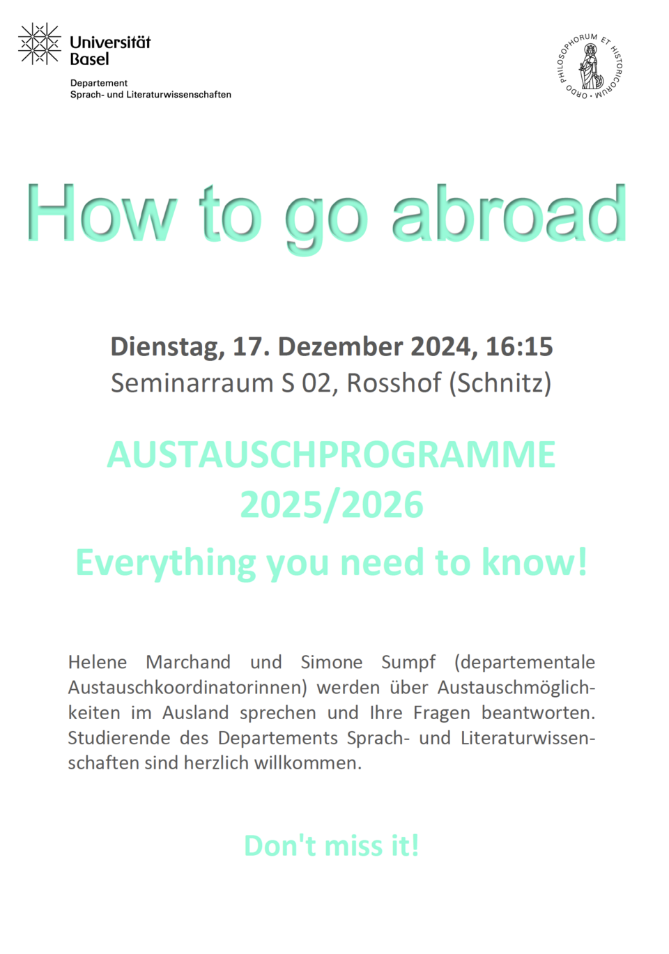 Flyer Austauschprogramme