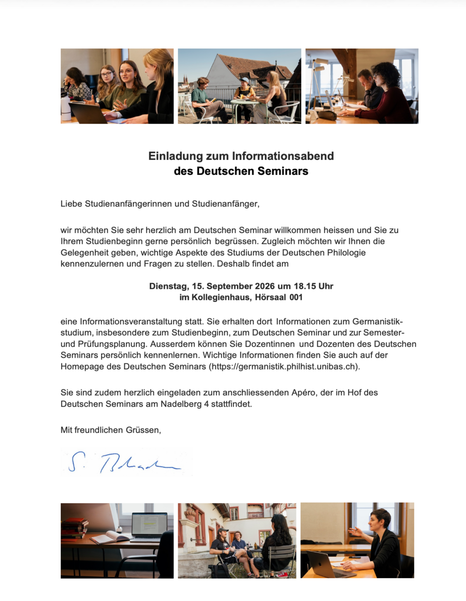 Begrüssungsveranstaltung HS26