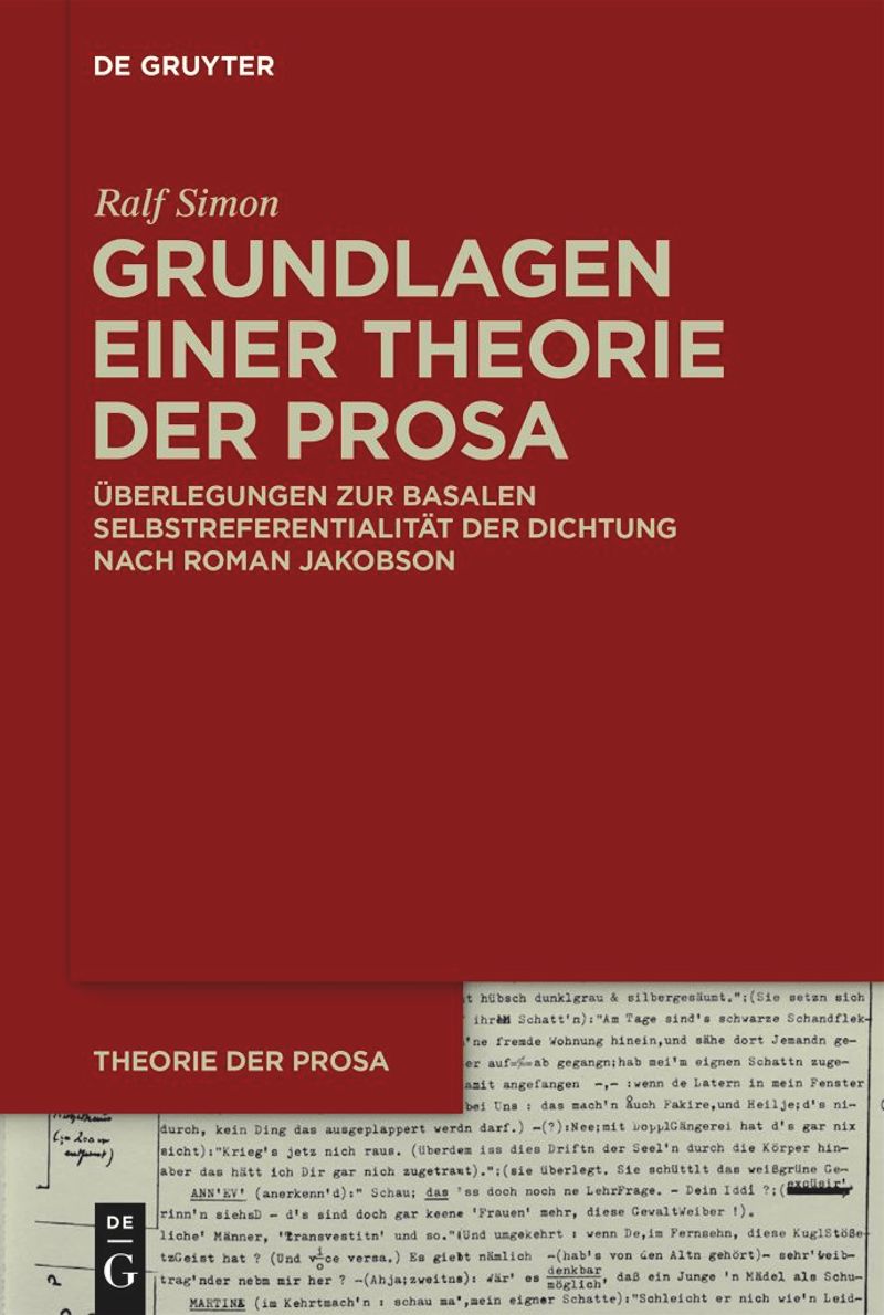 Cover Theorie der Prosa